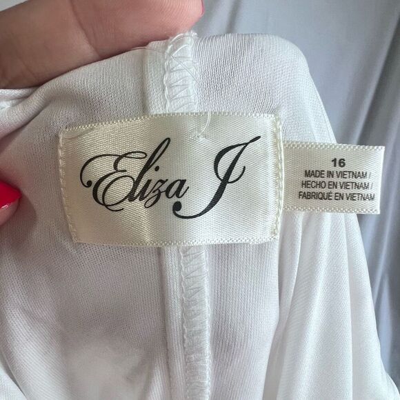 NWT Eliza J one shoulder midi lace sequin dress, size 16 - Picture 4 of 7